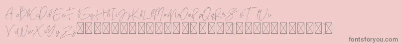 Brecelets Demo-Schriftart – Graue Schriften auf rosa Hintergrund