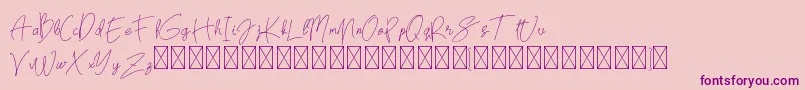 Brecelets Demo-Schriftart – Violette Schriften auf rosa Hintergrund