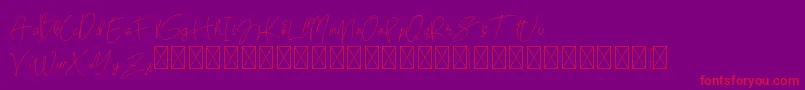 Brecelets Demo Font – Red Fonts on Purple Background