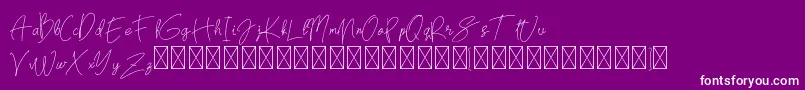 Brecelets Demo Font – White Fonts on Purple Background