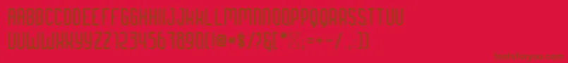 Brengkel Regular Font – Brown Fonts on Red Background