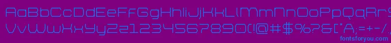 bretton Font – Blue Fonts on Purple Background