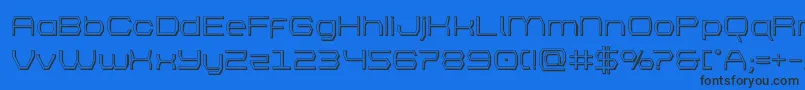 Шрифт bretton3d – чёрные шрифты на синем фоне