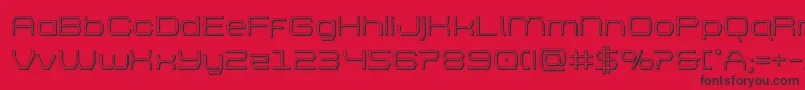 bretton3d-fontti – mustat fontit punaisella taustalla
