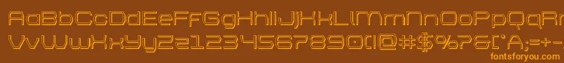 bretton3d Font – Orange Fonts on Brown Background