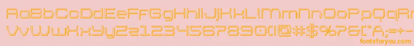 bretton3d Font – Orange Fonts on Pink Background