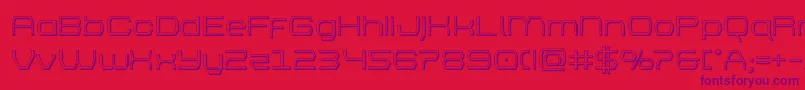 フォントbretton3d – 赤い背景に紫のフォント