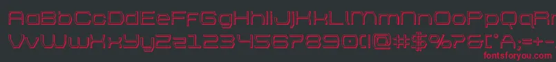 Czcionka bretton3d – czerwone czcionki na czarnym tle