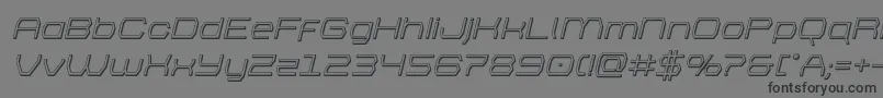 bretton3dital Font – Black Fonts on Gray Background