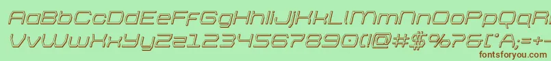 bretton3dital Font – Brown Fonts on Green Background
