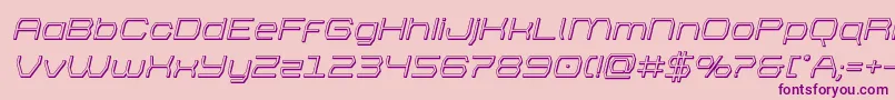 bretton3dital Font – Purple Fonts on Pink Background