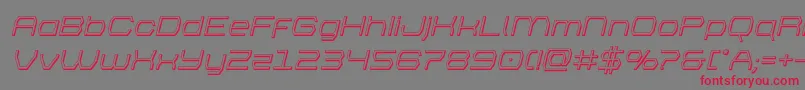 bretton3dital Font – Red Fonts on Gray Background