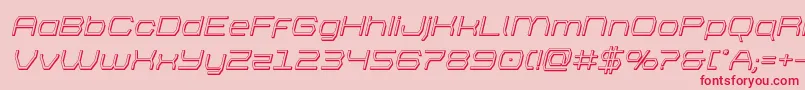 bretton3dital Font – Red Fonts on Pink Background
