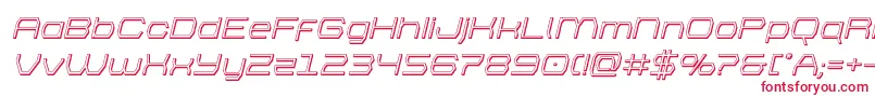 bretton3dital Font – Red Fonts on White Background