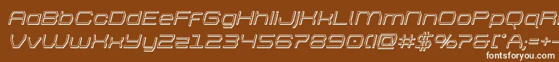 bretton3dital Font – White Fonts on Brown Background