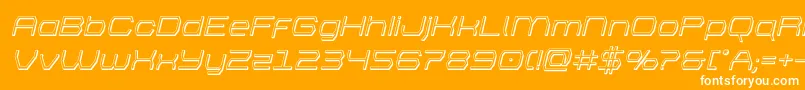 bretton3dital Font – White Fonts on Orange Background