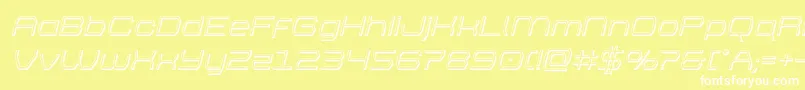 bretton3dital Font – White Fonts on Yellow Background