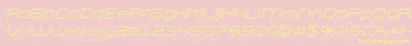 bretton3dital Font – Yellow Fonts on Pink Background