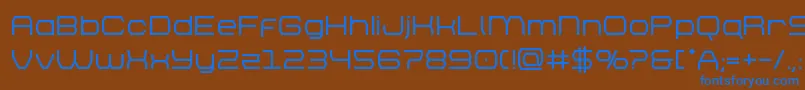 brettonbold Font – Blue Fonts on Brown Background