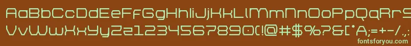 brettonbold-fontti – vihreät fontit ruskealla taustalla