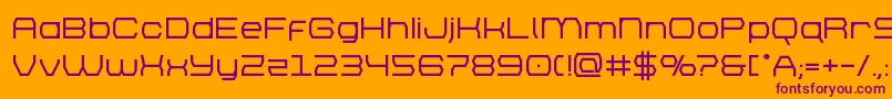 brettonbold Font – Purple Fonts on Orange Background
