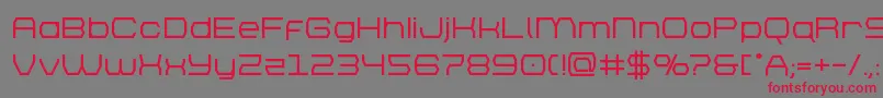 brettonbold-Schriftart – Rote Schriften auf grauem Hintergrund