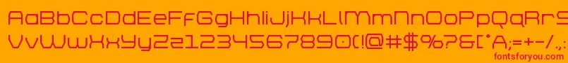 フォントbrettonbold – オレンジの背景に赤い文字