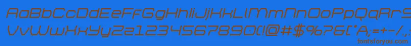 Шрифт brettonboldital – коричневые шрифты на синем фоне