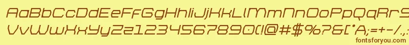 brettonboldital Font – Brown Fonts on Yellow Background