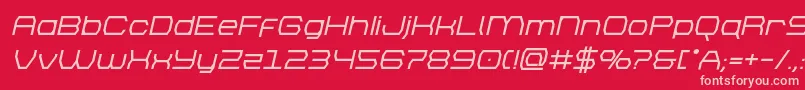 brettonboldital Font – Pink Fonts on Red Background