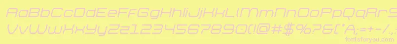 brettonboldital Font – Pink Fonts on Yellow Background