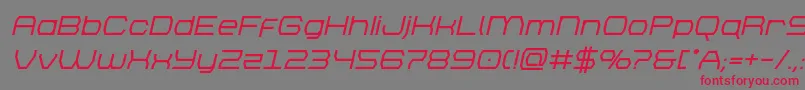 フォントbrettonboldital – 赤い文字の灰色の背景