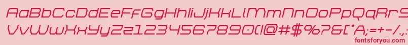brettonboldital Font – Red Fonts on Pink Background