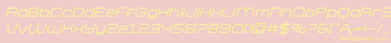 brettonboldital Font – Yellow Fonts on Pink Background