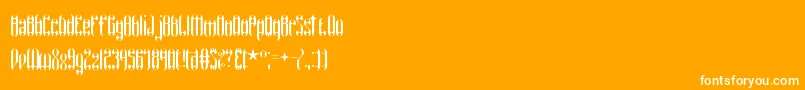 Wyvernwi Font – White Fonts on Orange Background