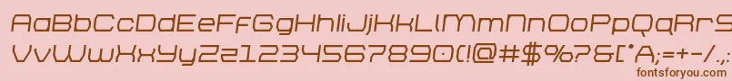 brettonboldsemital Font – Brown Fonts on Pink Background