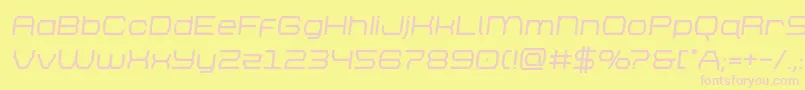 brettonboldsemital Font – Pink Fonts on Yellow Background