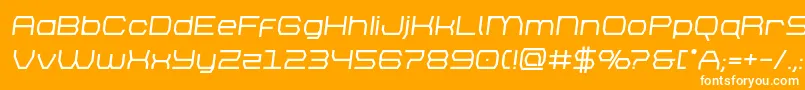 brettonboldsemital Font – White Fonts on Orange Background