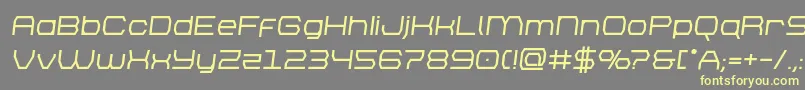 brettonboldsemital Font – Yellow Fonts on Gray Background