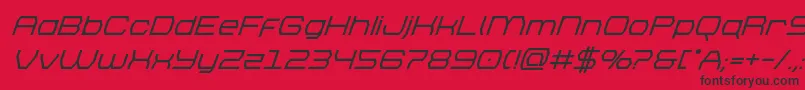 フォントbrettonboldsuperital – 赤い背景に黒い文字