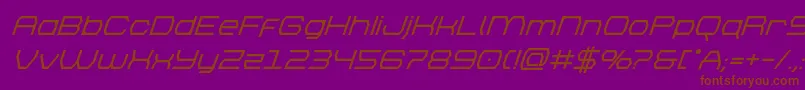 brettonboldsuperital Font – Brown Fonts on Purple Background