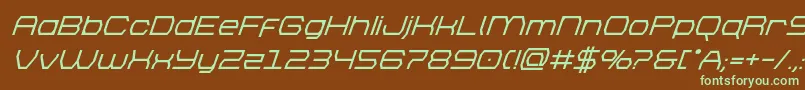 brettonboldsuperital Font – Green Fonts on Brown Background