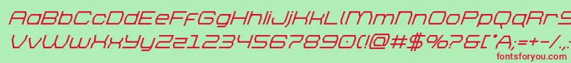 brettonboldsuperital Font – Red Fonts on Green Background