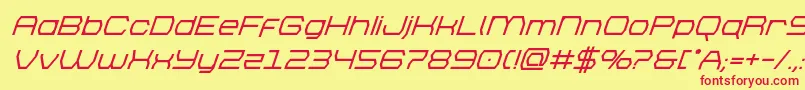 brettonboldsuperital Font – Red Fonts on Yellow Background
