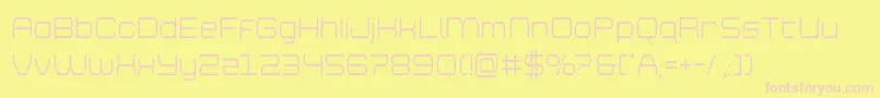 brettoncond Font – Pink Fonts on Yellow Background