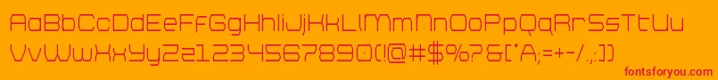 brettoncond Font – Red Fonts on Orange Background