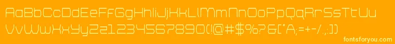 brettoncond Font – Yellow Fonts on Orange Background