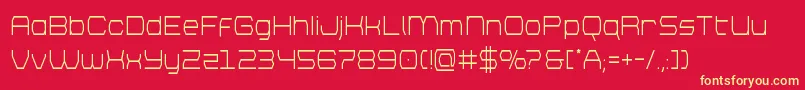 brettoncond Font – Yellow Fonts on Red Background