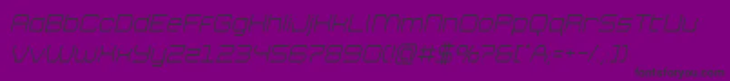 Czcionka brettoncondital – czarne czcionki na fioletowym tle