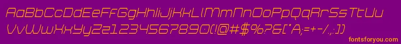 brettoncondital Font – Orange Fonts on Purple Background